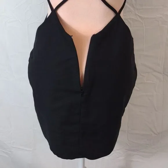 Tobi Black Side & Back Cutout Halter Bodycon Mini Dress - Picture 13 of 16